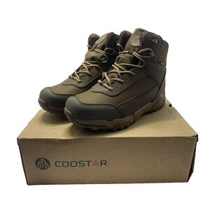 Coostar Men's Waterproof Mid Hiking Boots Dark Brown US 9.5